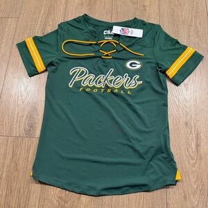 CSA NFL Packers Athletic Jersey with Yellow and green and sparkles. New